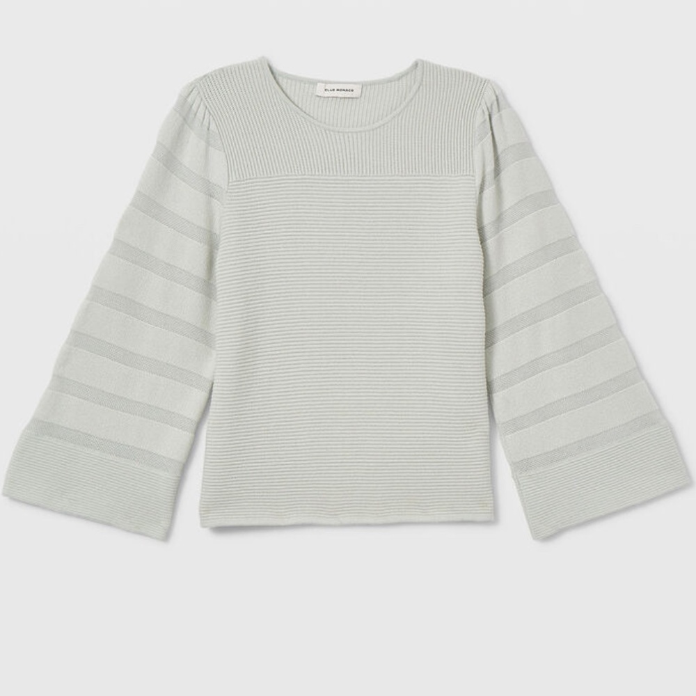 Jacquard Stripe Crew Sweater - New With Tags - NEVER WORN - Smoke - Picture 4 of 4